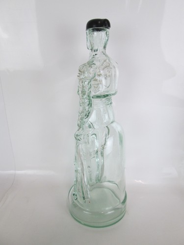 Vintage Matador And Flamenco Dancer Large Glass Bottles With Hat Stoppers - Picture 4 of 24
