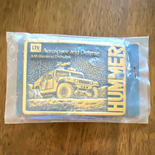 Ltv Aerospace Defense Hummer Vintage Solid Brass Mens Belt Buckle Made In Usa