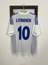 Maglia calcio Finlandia Home 2002 Soccer #10 Litmanen Adidas Jersey Trikot taglia L