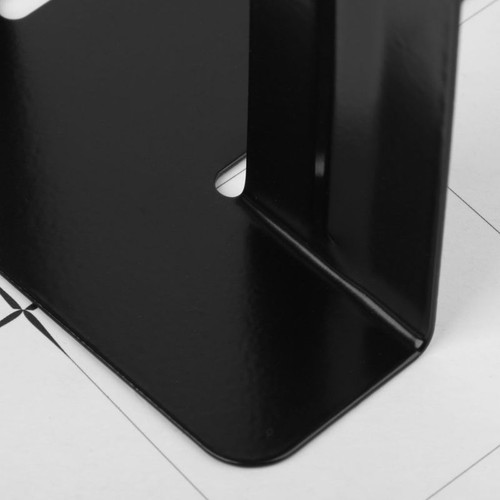 2Pcs Metal Bookends Stainless Steel Book Stopper Magazine Book Organizer Holder - Picture 3 of 8
