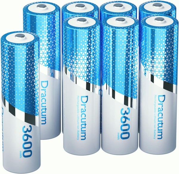 Wiederaufladbare Aa Lithium Akkus 1,5V 3600Mwh 8 StüCk Langlebig Doppel A-image
