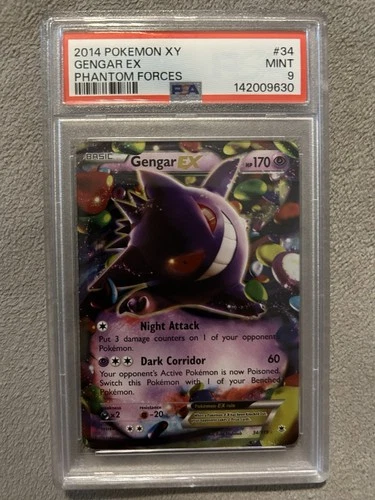 Pokemon 2014 XY Phantom Forces Gengar EX #34/119 PSA 9