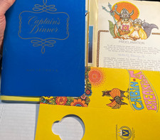 1973 m/s Victoria Captain's Menus Folder Brochure Doorknob Hangar & Brochure