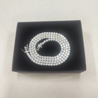 Used-3mm-20in Iced Out Moissanite Tennis Chain S925 Silver Passes Diamnd Tester — photo 2