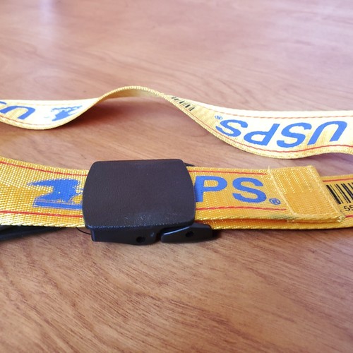 Forever 21 USPS Belt One Size Synthetic Unisex Yellow 56” x 1.5" RARE - Picture 3 of 11