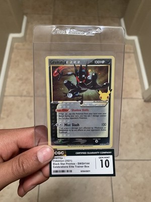 CGC 10 GEM MINT Greninja GOLD STAR SWSH144 HOLO Elite PROMO