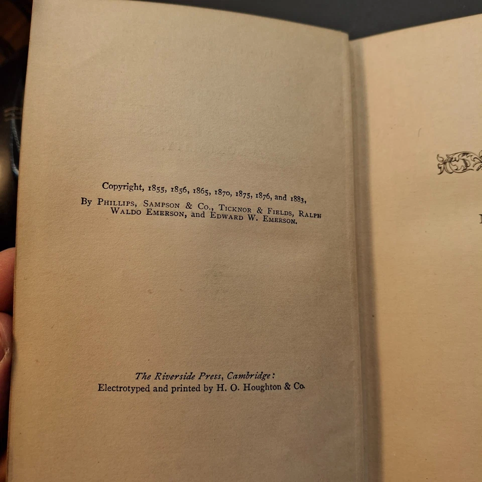 Ralph Waldo Emerson NATURE 1893 Small Hardcover Foto 4 de 4