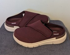 Fitville Easytop Diabetic Slipper V5 Womens Size 9 EW Extra Wide Burgundy Red