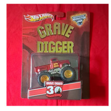 Hot Wheels Monster Jam Grave Digger 30th Anniversary 1:64 Diecast Red Limited Ed