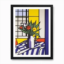 Lavender Flower Still Life  3 Pop A Framed Wall Art Poster Canvas Print Picture