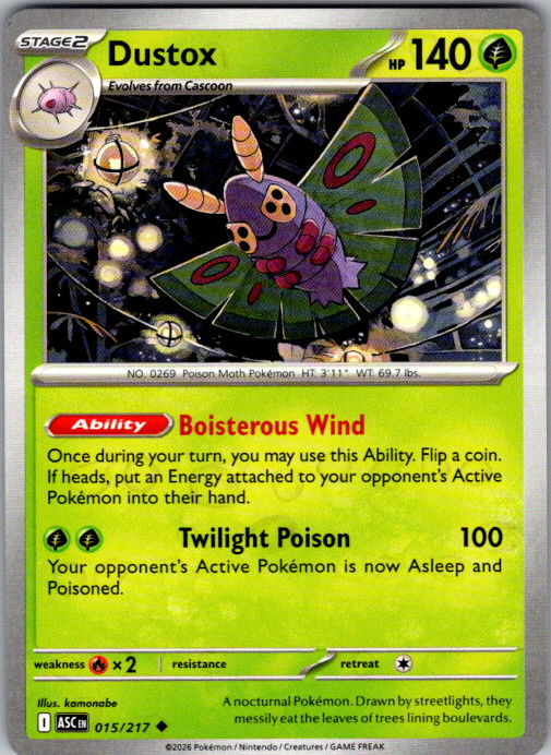 Dustox Uncommon ME: Ascended Heroes 015/217 NM