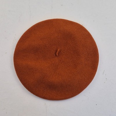 KANGOL Baskenmütze Einheitsgröße Braun Damen 100% Lammwolle Strick