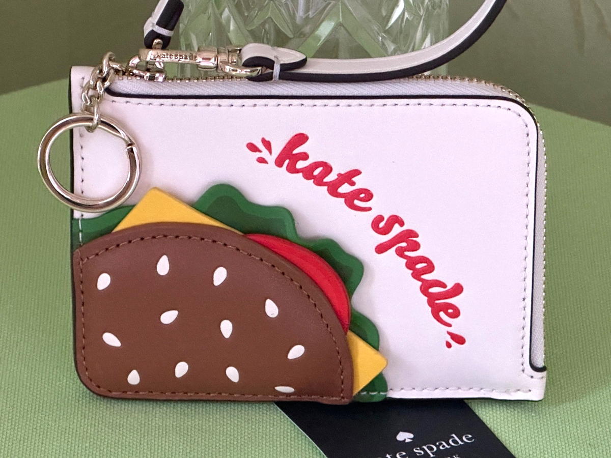 KATE SPADE SNACK BAR BURGER CARD HOLDER WRISTLET:NWT | eBay