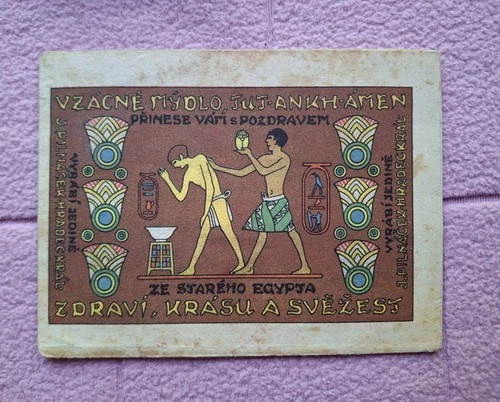 CZECH TRADE ISSUE BOOKLET - J PLINACEK SOAP - EGYPT TUTANKHAMUN  FR