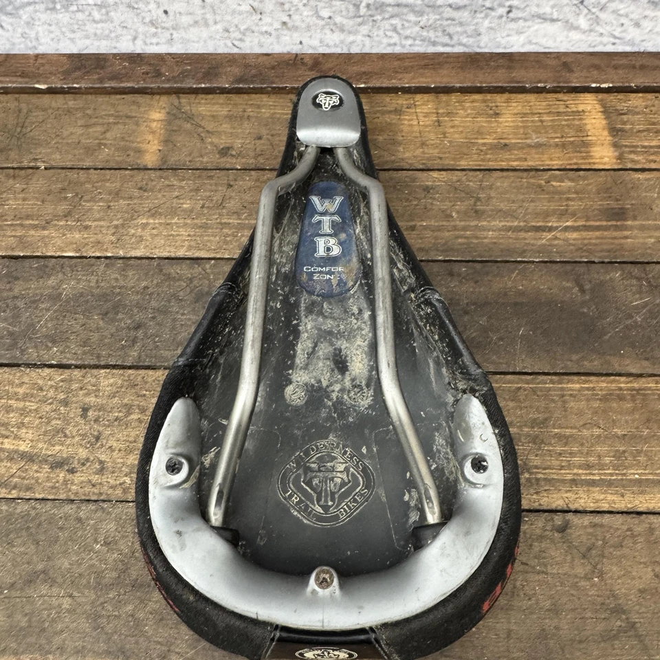 Assento de trilho de titânio WTB Comfort Zone selim de bicicleta preto MTB estrada vintage 305g - Imagem 3 de 4