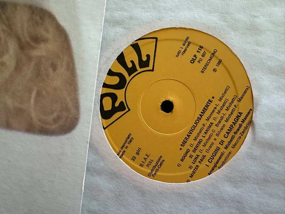 I Cugini Di Campagna – Meravigliosamente LP 1980 NEAR MINT - Immagine 3 di 3