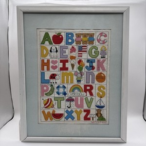 Complete Dimensions COLORFUL ABC'S Cross Stitch Alphabet Nursery Kids 1987 Vtg
