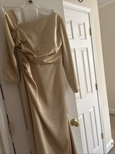 Mother Of The Bride Dress Gold Color Size 12 Long Sleeve