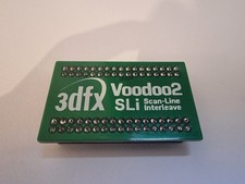 3Dfx Voodoo 2 SLI PCB BRIDGE, link, connector, logo #2 - GREEN