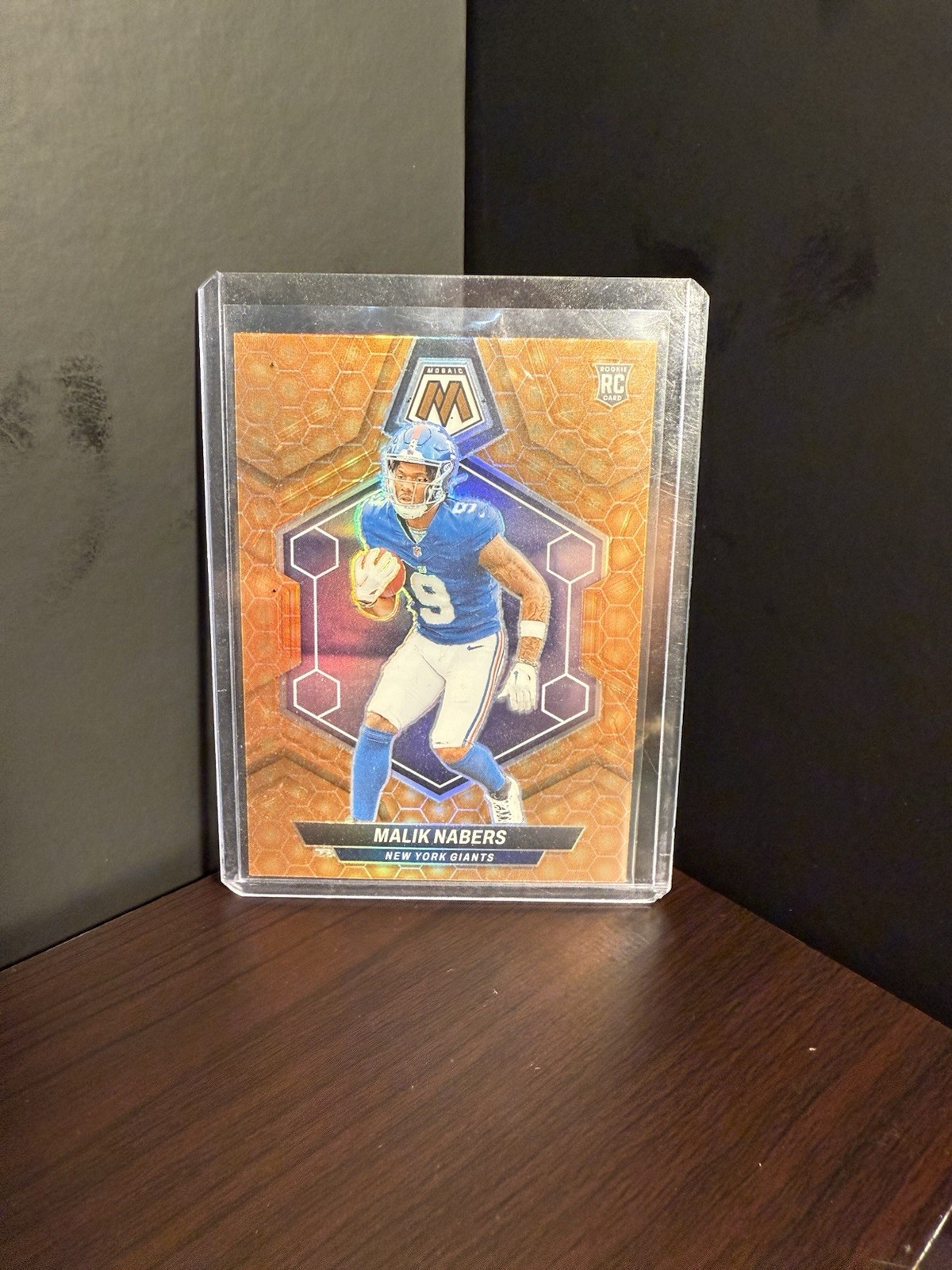 2024 Panini Mosaic Malik Nabers RC Honeycomb Prizm SP Giants Rookie #306