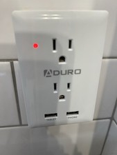 Aduro Surge Protector Wall outlet adapter multi charging station 2USB ports LED