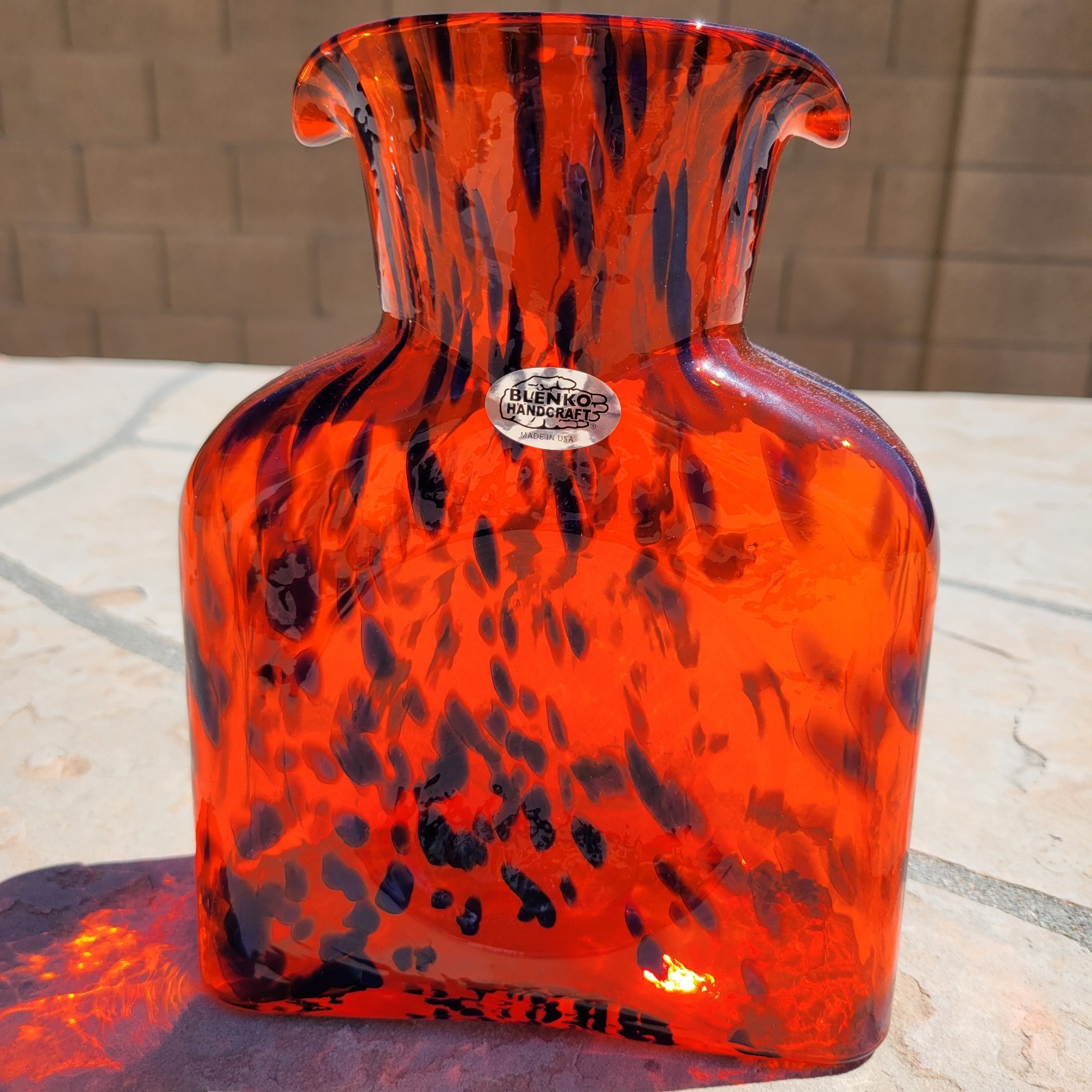 Blenko Kingfisher FIRST Quality Special Edition 384 Water Bottle Dreamcicle