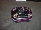 antique dark purple slag glass lid-square-great design and color-Fenton?
