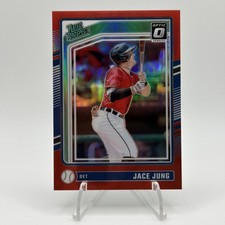 2024 Panini Donruss - Optic Rated Prospects Jace Jung #149 Red Prizm /99 (RC)