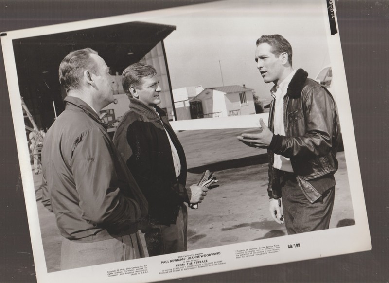 8X10 B&W   PHOTO OF-SCENE- PAUL NEWMAN AND 2 OTHERS- ORIGINAL