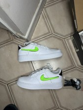 Nike Air Force 1 Low LV8 Green Strike Removable Swoosh AR7446 100 Youth 4.5