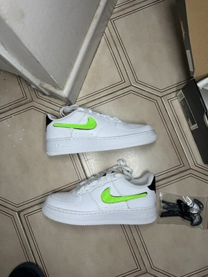 Nike Air Force 1 Low LV8 Green Strike Removable Swoosh AR7446 100 Youth 4.5