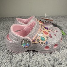 Crocs Classic Princess Clog Toddler Girls Size C4 Pink Glitter 212516-7AJ