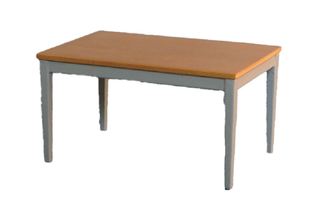 Dolls House Grey & Pine Dining Table Modern Miniature Kitchen Furniture 1:12