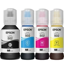 Genuine Epson 502 Ink Combo Bottle for ECO-TANK ET-Printers-4PK