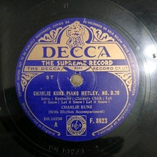 Charlie Kunz Piano Medley No D 79 Decca F 8623  D2