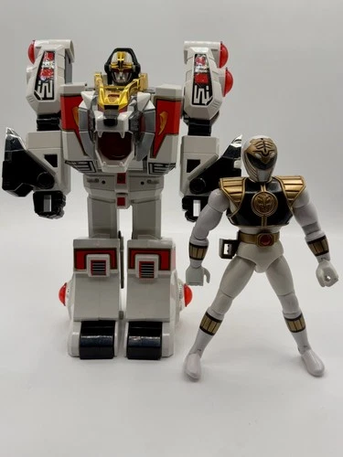 Vintage 1994 Mighty Morphin White Power Ranger With White Tigerzord