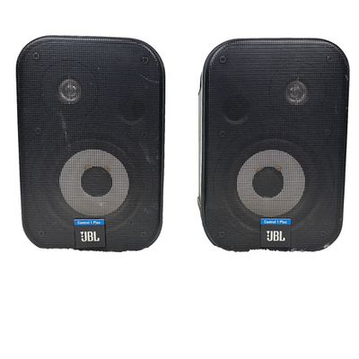 Pair of JBL Control 1 Plus compact speakers in black TESTED