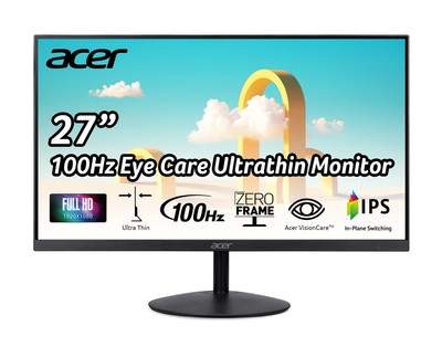 SB272 27 Inch FHD (1920x1080P) IPS ZeroFrame Home & Office Monitor | AMD Free...