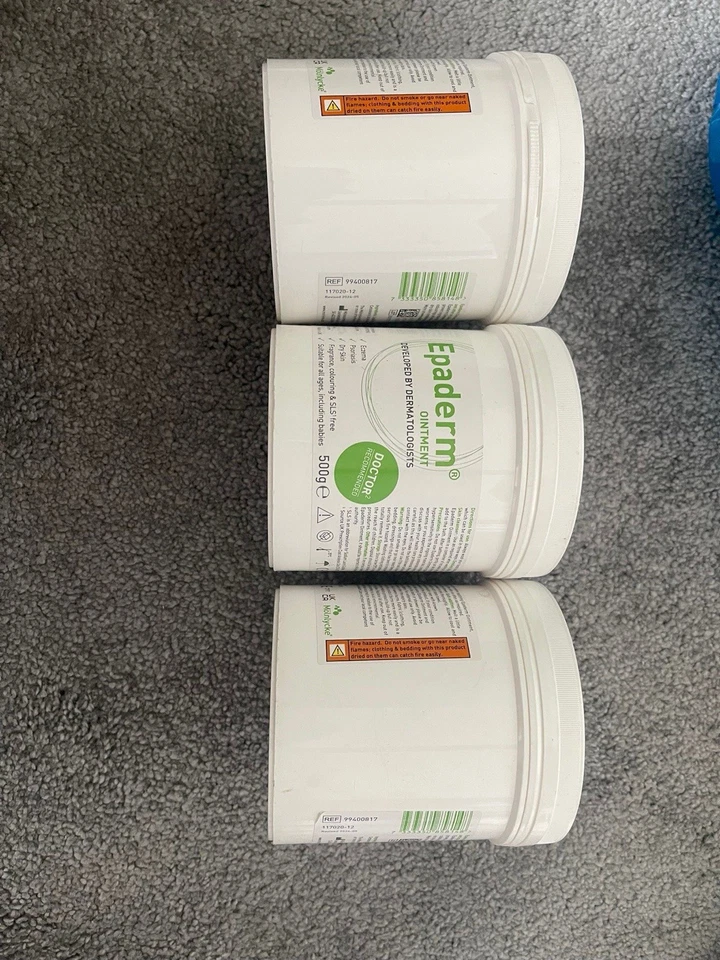 Epaderm Ointment 500g x 3 = 1.5kg Dry Skin, Eczema Psoriasis Brand New & Sealed