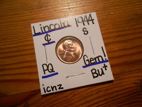1944S Lincoln Cent Gem BU+ SPLENDID!!! PQ!!!! LOOOOOOOOK!!!!!