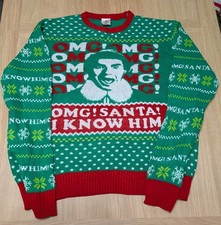 Buddy The Elf Christmas Jumper Size 2XL Green Red - Free Same Day Dispatch