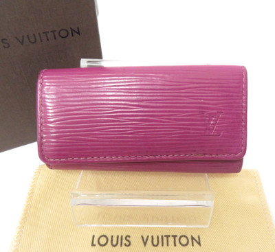 Authentic LOUIS VUITTON Epi Multicles 4 Ring Key Case S#49929