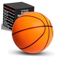Silent 29.5" ,Foam Indoor Basketball No Air Needed, Pro PU Basketball Size 7