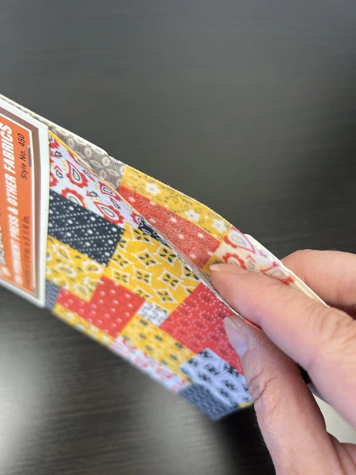 Vintage 70s Iron On Sewing Patch for Repair Patchwork Pattern 2 pc 5.25" x 5.25" - Image 4 of 4