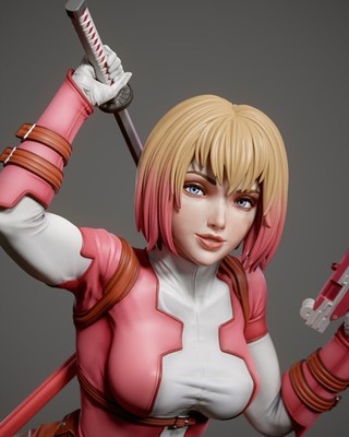 Gwenpool - Unassembled and Unpainted Garage Kit - Model Designed by Abe3d