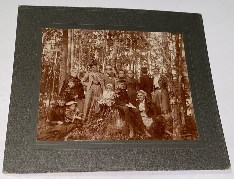Rare Antique ID'd Group Pet Dog! Odd Man Back Turned! Mounted Cabinet Card Photo