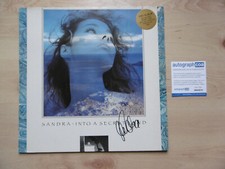 Sandra (Lauer/Cretu) autograph signed LP cover "Into A Secret Land" vinyl ACOA