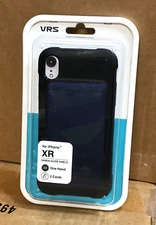 VRS Design Damda Glide Shield iPhone-XR-X/XS-XS-Max-7+/8+ Wallet Case Blue