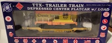 RMT By Aristo-Craft O Scale TTX DEPRESSED CENTER FLAT CAR w/Load RMTX#20103