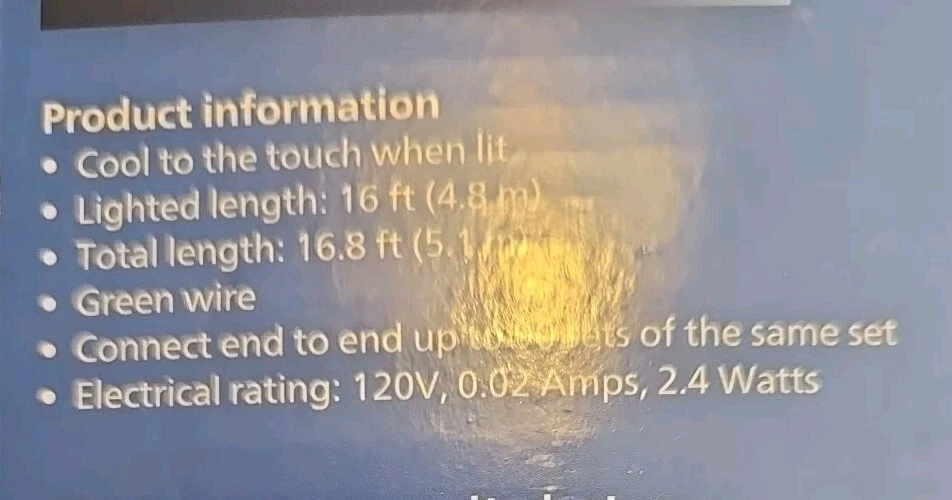 Philips 25 Faceted C9 String Lights Warm White LED Christmas Indoor/Outdoor NEW - Image 3 of 3